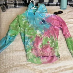 Tie-dye Myrtle Beach zip up